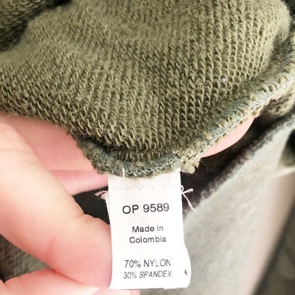 Maaji Sleek French Terry Crewneck Sweatshirt Olive Green Size Small - Picture 6 of 9